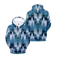 Duksevi duhovica Zima nova jesen 3D digitalni tisak džemper Creative Print Hoodies za muškarce Plava 1x