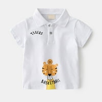 Entyinea Kids Boys Toddler Majica Ležerne prilike za ispis Crew vrat Ljeto TOP odjeću T-majice Bijelo