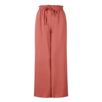 AirPow ženske hlače ženske modne ljeto od solidne tasterne džep elastične struke Hlače hlače pantalone