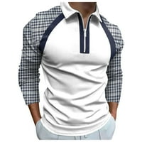 Outfmvch s dugim rukavima za muškarce Modni labav rever sa zatvaračem 3D digitalni tisak majica na majici
