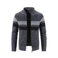 CLlios Muške zimske turtleneck patentni zatvarač s dugim rukavima Pletena kardigan džemper jakna gornja