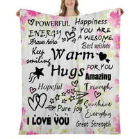 Love You mama poklon pokrivač, pamuk pokrivač - savršena topla teksturna pokrivačica za kauč kauč na