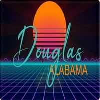 Douglas Alabama Vinil Decal Stiker Retro Neon Dizajn