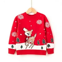 Božićna odjeća za dječake dječaka Djevojke božićni džemper dugih rukava topli pleteni pulover Xmas donje