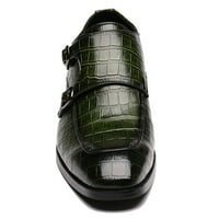 Santimon Muškarci Haljina Dvokrevetna monk-trake cipele krokodil uzorak uzorka na povremenim poslovnim