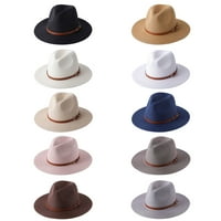 Muškarci Žene Fedora Sunčani šešir Ljeto Široka BRIM Panama Slamska kapa za plažu sa kožnim pojasom