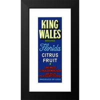 Anonimni crni moderni uokvireni muzej umjetnički print pod nazivom - kralj Wales marke Florida Citrus