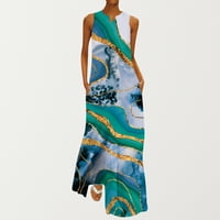 Haljine za žene za vjenčanje - Havajska plaža Maxi duge zavjese za žene bez rukava V izrez plus veličina