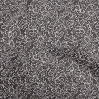 Onuone svilena tabby smeđa tkanina azijska baroka šivaće materijal za ispis tkanine sa dvorištem širom
