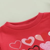 Dojenčad dječaka Dječak Dječak Valentinovo dnevno odijelo Odjeća Šarene duksere za srce ROMPER pulover