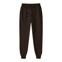 Dianli Fashin ženske elastične vučne hlače sa džepom udobne ravne joggere hlače visoke struke pune hlače
