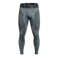 Muškarci Vanjski trening za brzo sušenje Elastične uske dna pantalone Sportske pantalone Sive