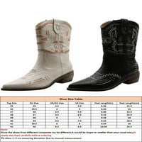 Ferndule Weide-Calf Western Western Cowgirl Boots Comfort EmnoIzbeđen neklizajući šiljasti prsti mid