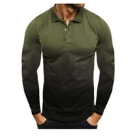 Dxhmoneyh muške polo majice veliki i visoki ljetni kratki rukav gradijentni vrhovi casual classic fit