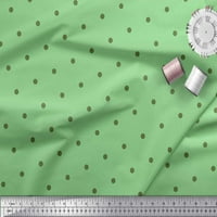 Soimoi zelena pamučna kambrična tkanina polka točkica štampana zanata tkanina sa dvorištem širom