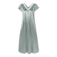 Snoarin Plus Veličine Haljine za žene kratki rukav V Domaća odjeća pidžama duga haljina na spavaćice
