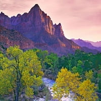 Utah, Nacionalni park Zion Sočača i virđana rijeka u jesen kreditu kao: Dennis Flaherty Jaynes Galerija