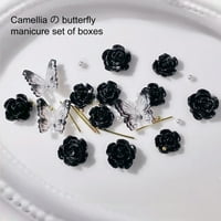 Hesoicy set camellia šarm sjajni vizuelni efekt Trodimenzionalni visokog sjajnog sjajnog sjajnog kamelica