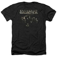 Battlestar Galactica - Battle Cast - Heather kratka rukava s kratkim rukavima - Srednja