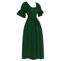 Huachen ženska vintage kratka haljina za latinu rupu O-izrez cosplay haljina