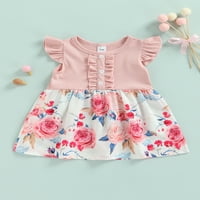 Thefound Toddler Baby Girl Ljetna haljina odijela ruffless Princess haljine za spajanje cvjetne suknje