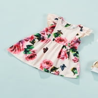 Dojenčad dječje djevojke cvjetne haljine ruffle plaže haljine tuničke vrhove majice odijelo ljetna princeza