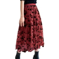 Plus sizene suknje žene proljeće ljeto elastična visoka struka suknja s dugačkim mrežama ženske suknje
