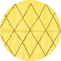 Ahgly Company u zatvorenom okruglom čvrstom žutim modernim prostirkama, 7 'runda
