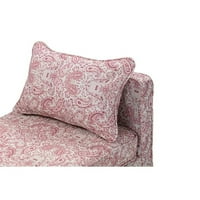 Rustikalni manor SBH221-03PR-UE Bourdillon posteljina od ispisana rukom s dva jastuka - Paisley Red