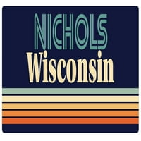 Nichols Wisconsin Vinil naljepnica za naljepnicu retro dizajn