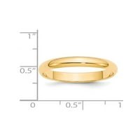 Dame 14K žuti zlatni vjenčani prsten