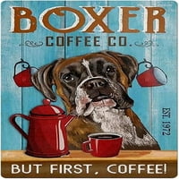 Boxer kafe metalni znak Vintage Design Bar pravila limenke metalne zidne umjetničke znakove, debela