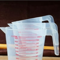 1000ml tekućih mernih čaša za pečenje alata za pečenje Kuhinjski alati Plastika Mjerenje volumetrijskog