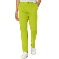 Muške duge hlače Regularna fit čvrsta gumba sa čvrstim bojama patentna pantalona sa punim dužinama pantalone