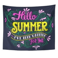 Šarena ruka Pozdrav Ljeto Vintage Letting Floral Ova zidna umjetnost Viseća tapiserija Kućni dekor za