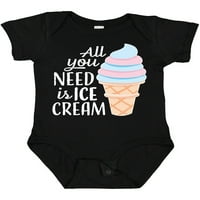 Inktastičnost Sve što trebate je sladoled s sladoledom Cone Poklon Baby Boy ili Baby Girl Bodysuit
