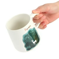 Keramička krigla, Cartoon Slatka šalica za kavu sa kašikom sa poklopcem reljefne čaše za životinje za