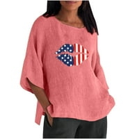 Košulje od 4. jula Žene Američki zastava T košulje Star Stripes Patriotske košulje Najbolje zastava