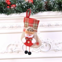 Heiheiup božićni poklon Mini Santa Tree Torba Decor Candy čarapa čarapa Xmas Viseći draguljki ukras
