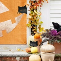 Vrijeme i Tru Halloween ukrasi crne mačke ukrasi metalni vrtni dvorište Art Halloween Decor na otvorenom