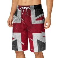 Vučena muška Četvrta jula Patriot Američka SAD Zastava Swim trunks Brzo suhe ploče na plaži Kratke hlače