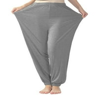 Ležerne prilike labave joge hlače za žene visoko rastezanje čavrčaste boje plus veličine gamaše sa džepom