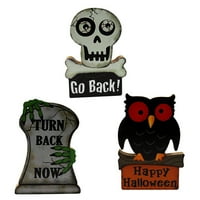 Halloween Drveni ukrasi Ghost bundeve nadgrobni dizajn Desktop ukrasi za ukras za Noć vještica