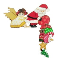 Santa Claus Elk Božićni ukrasi Drveni znakovi zimski božićni dekor Idealan poklon veseli božićni zatvoreni