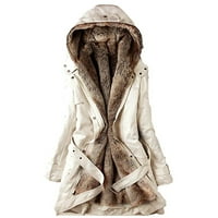 pxiakgy zimski kaputi za žene dame obloge ženske zime toplo debele kapute s kapuljačom dugačke jakne