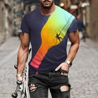CLLIOS grafički majice Muškarci Ležerne prilike 3D uzorak s kratkim rukavima Daily Top Plus size posadni