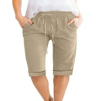 Neilla dame dno ravno noge Ljetne kratke hlače Mid struka Bermuda kratke hlače Žene labave mini pantalone