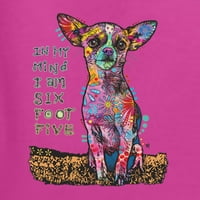Dean Russo u mom umu ljubavnicu za pse Muška grafička majica, Fuschia, Medium