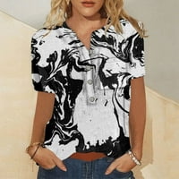 Gotyou ženske vrhove Ležerne prilike Tunika Ljetni vrhovi kratki rukav Ispis Slatka majica bluze