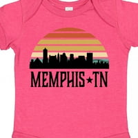Inktastična Memphis Tennessee Skyline Retro Sunset Poklon Baby Boy ili Baby Girl Bodysuit